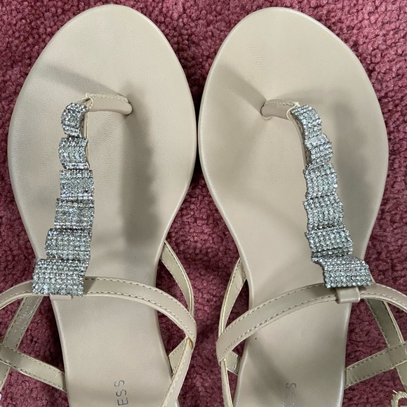 Express | Tan Rhinestone Sandals - Picture 3 of 5